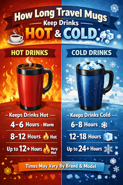 تراول ماگ چند ساعت دما را نگه می‌دارد؟