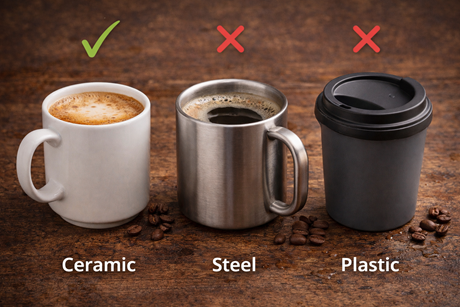 چرا طعم قهوه در ماگ سرامیکی بهتر است؟
